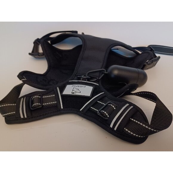 EVERFINE Tactical Dog Harness Black No Pull Adjustable Dog Vest W/  Handle - Picture 2 of 13